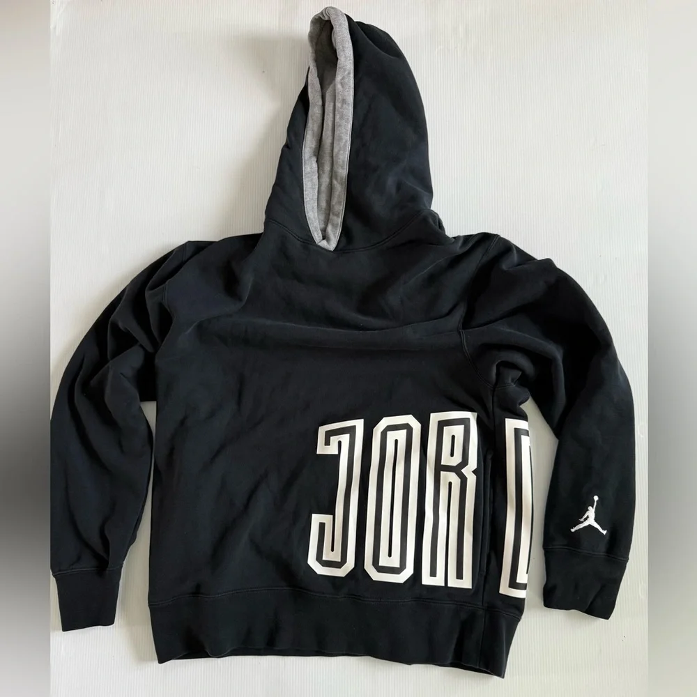 Air Jordan DNA Wrap Around Spellout Splete Black Pullover Hoodie Mens Size Large